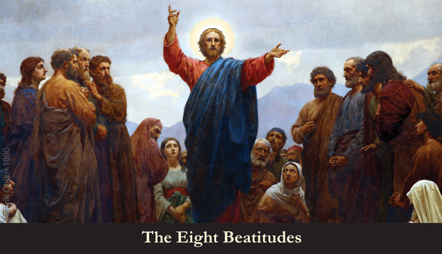 The Eight Beatitudes Prayer Card